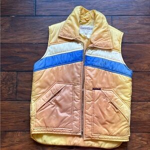 Vintage Yellow and Blue Puffer Vest
